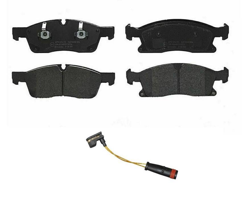 Mercedes Brakes Set Kit - Pads Front (Low-Met) (with Sensor) 1645401017 - Brembo 2905284KIT